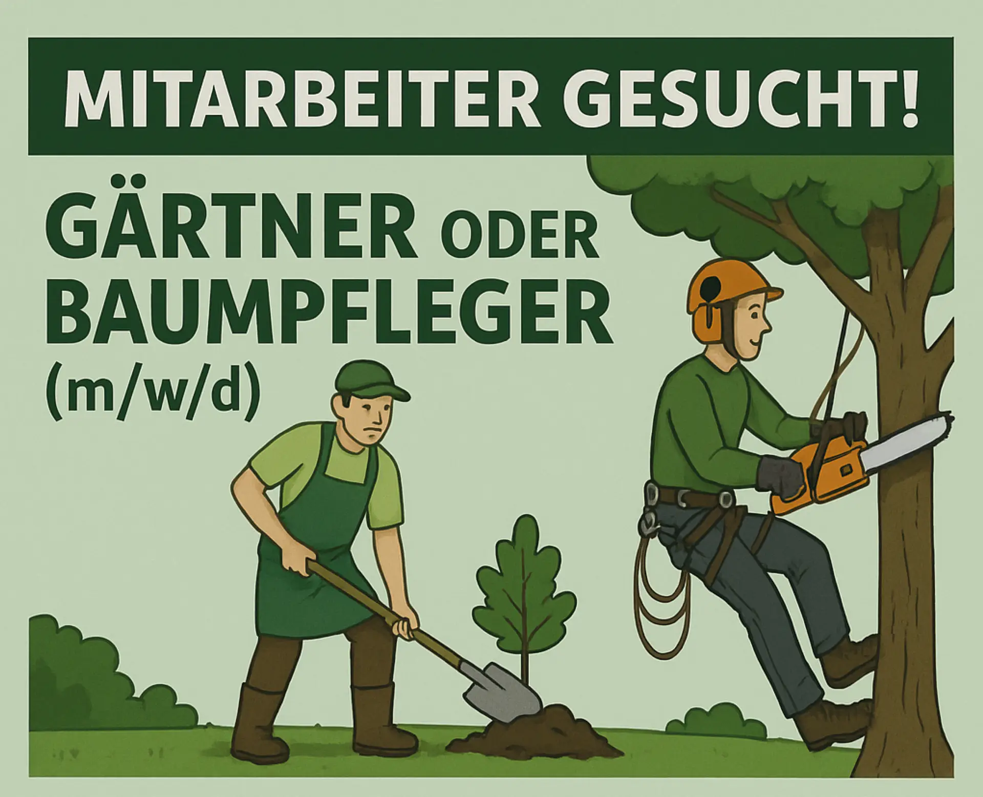 Mitarbeiter gesucht Gärtner / Baumpflege
